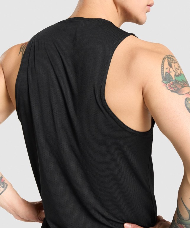 Black Gymshark Arrival Men's Tank Tops | US-47HRLIX