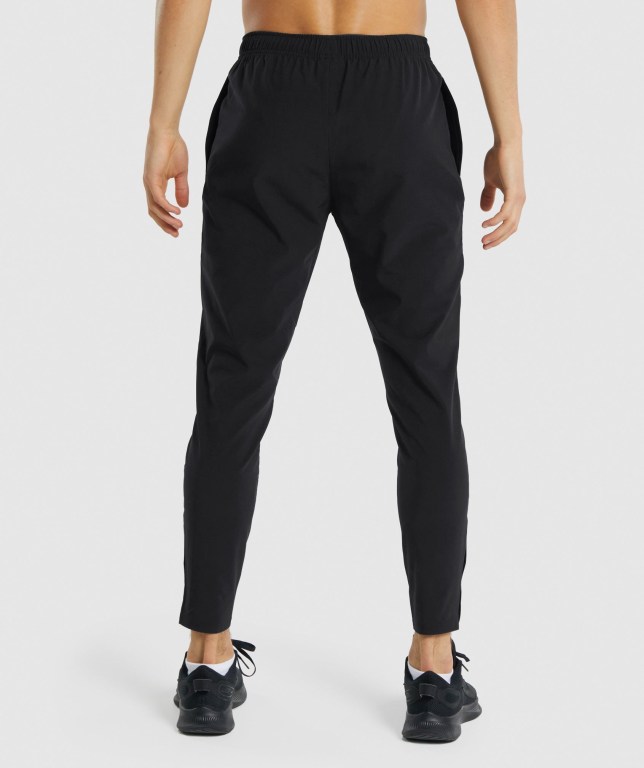 Black Gymshark Arrival Woven Men's Joggers | US-41LBSVU