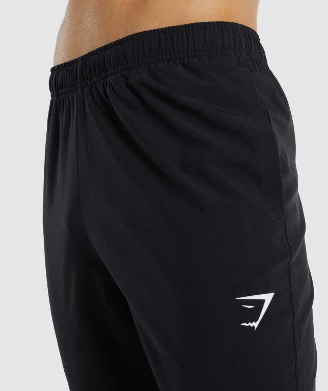 Black Gymshark Arrival Woven Men's Joggers | US-41LBSVU