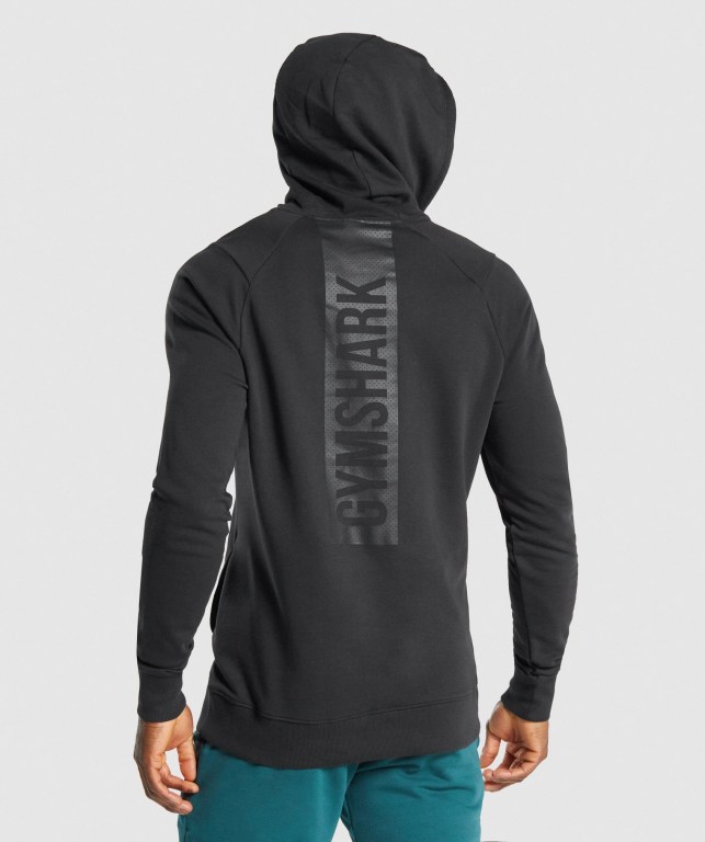 Black Gymshark Bold Men's Hoodies | US-34VQGSR