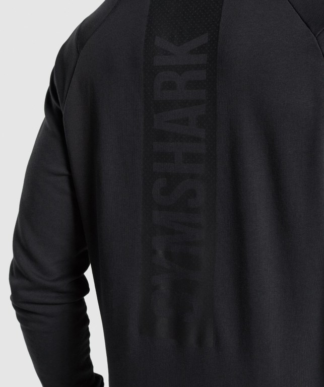 Black Gymshark Bold Men's Hoodies | US-34VQGSR