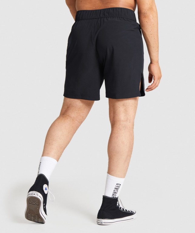 Black Gymshark Combat Striking Men's Shorts | US-94WDMUT