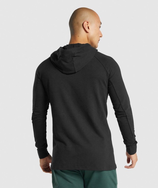 Black Gymshark Critical 2.0 Men's Hoodies | US-72WLZIT