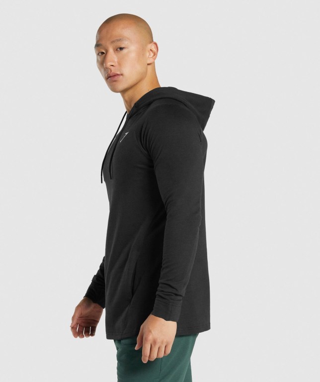 Black Gymshark Critical 2.0 Men's Hoodies | US-72WLZIT