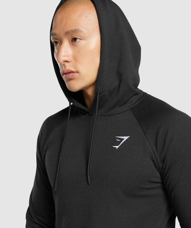 Black Gymshark Critical 2.0 Men's Hoodies | US-72WLZIT