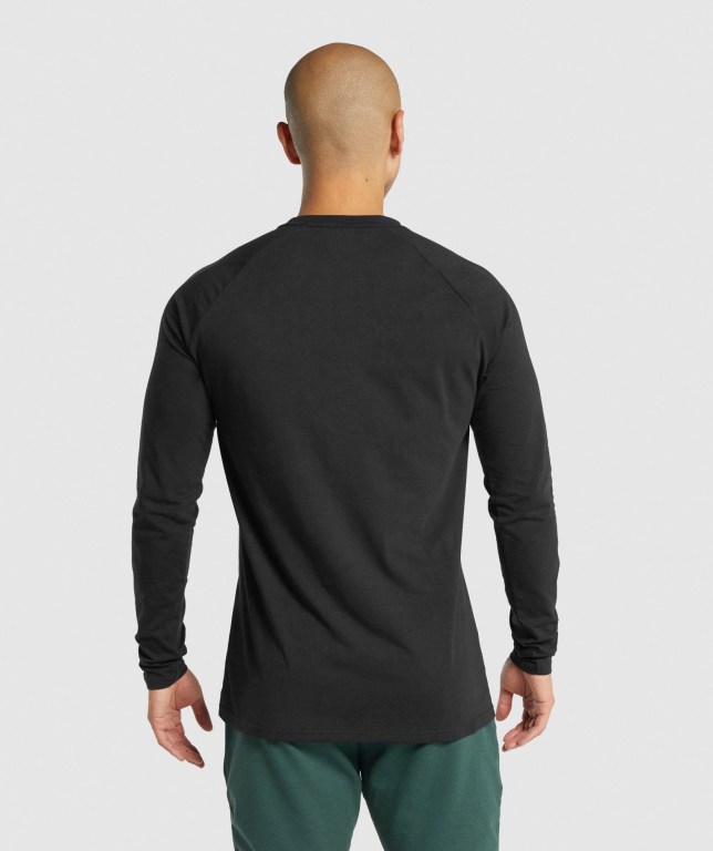 Black Gymshark Critical 2.0 Men's T Shirts | US-36ZHGVN