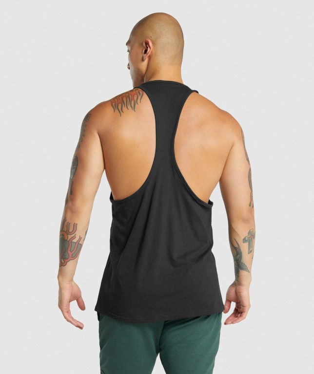 Black Gymshark Critical 2.0 Men's Tank Tops | US-26KVLGI