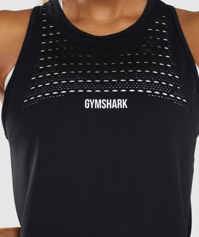 Black Gymshark Energy Seamless Loose Women's Tank Tops | US-76AJUFL