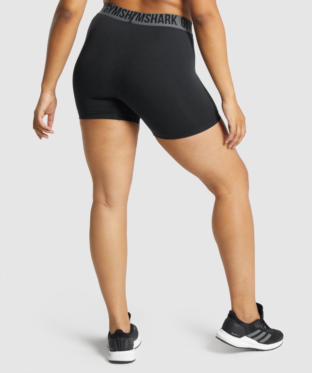 Black Gymshark Fit Seamless Women's Shorts | US-49KVQEY