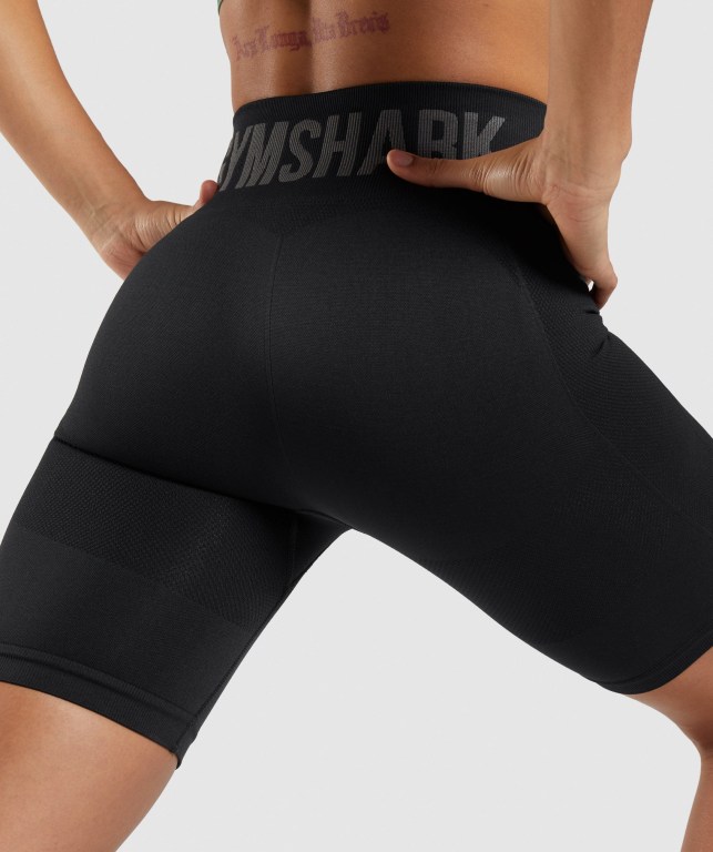 Black Gymshark Flex Cycling Women's Shorts | US-94KOTUF