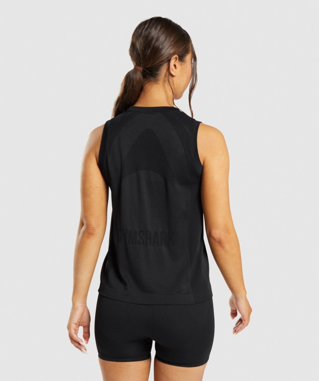 Black Gymshark Flex Loose Top Women's Tank Tops | US-41MXVHJ