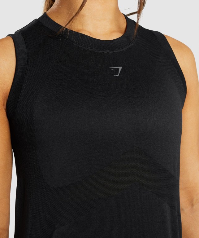 Black Gymshark Flex Loose Top Women's Tank Tops | US-41MXVHJ