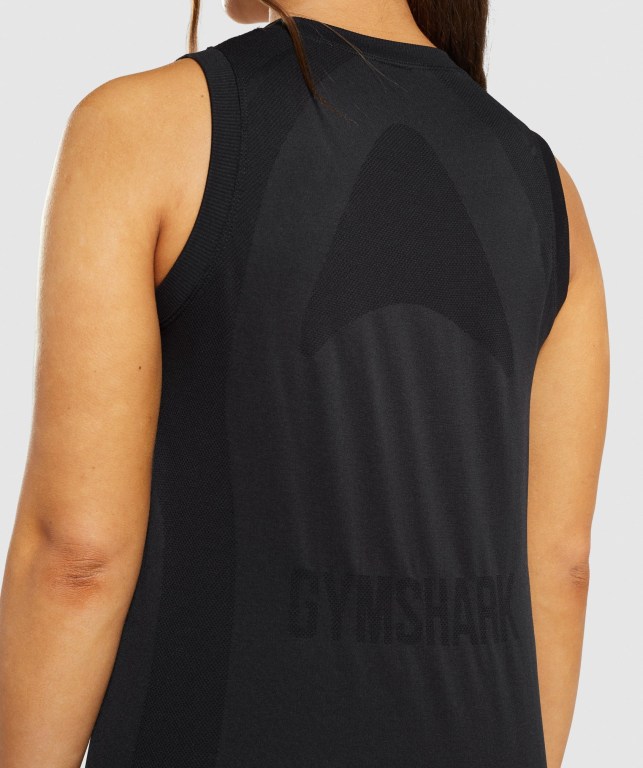 Black Gymshark Flex Loose Top Women's Tank Tops | US-41MXVHJ