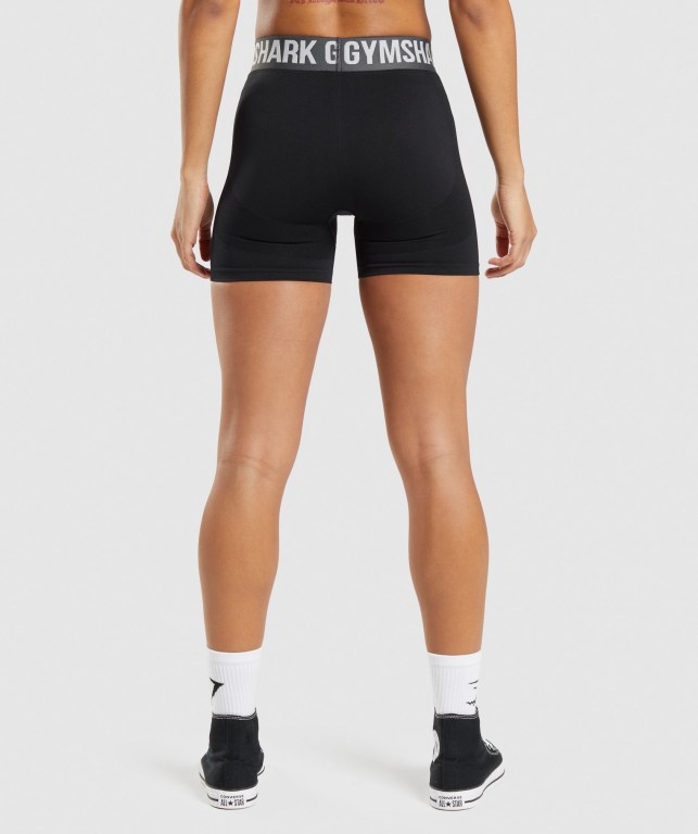 Black Gymshark Flex Women's Shorts | US-10CNXOR