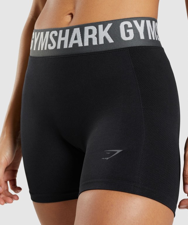 Black Gymshark Flex Women's Shorts | US-10CNXOR