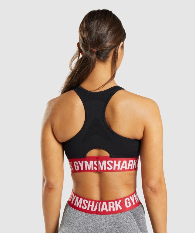 Black Gymshark Flex Women's Sports Bra | US-37EGLJP