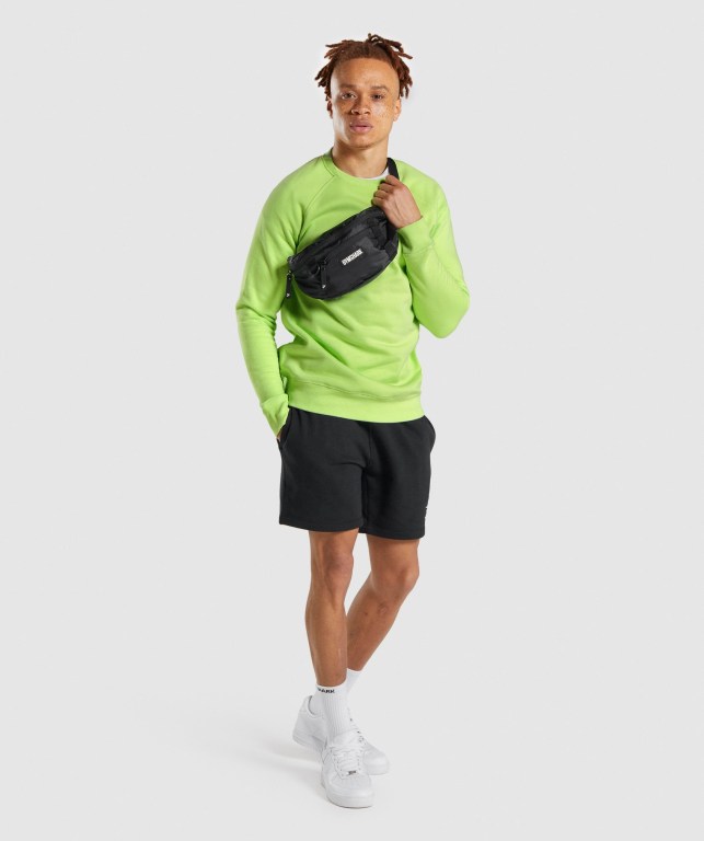 Black Gymshark GS Cross Body Men's Bags & Backpacks | US-32DVPAW