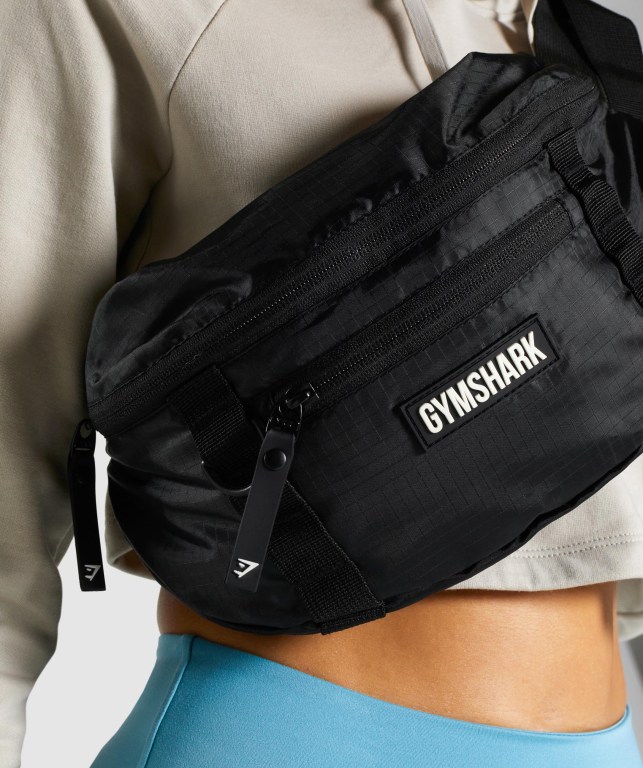 Black Gymshark GS Cross Body Men's Bags & Backpacks | US-32DVPAW