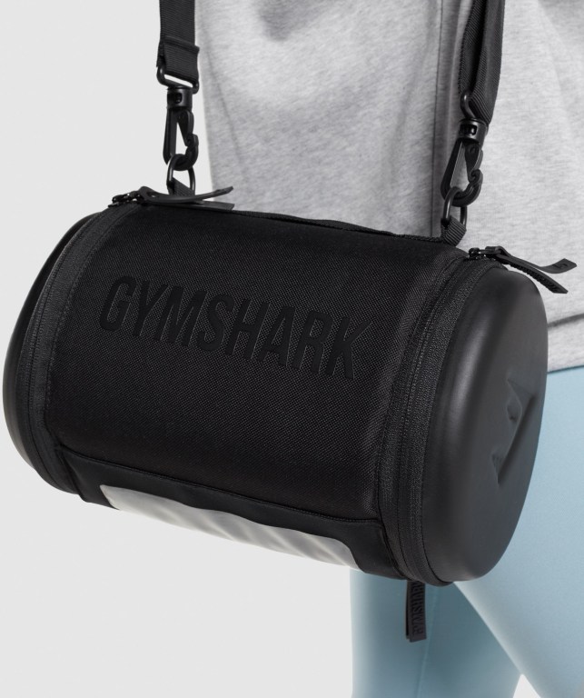 Black Gymshark Lifting Club Barrel Men\'s Bags & Backpacks | US-92IEHTM