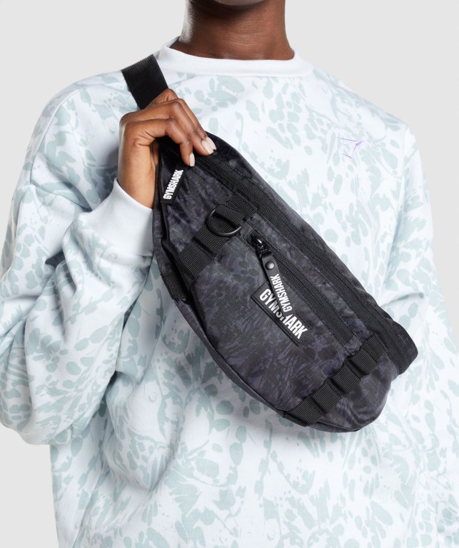 Black Gymshark Manimal Sling Men's Bags & Backpacks | US-58VUCPA