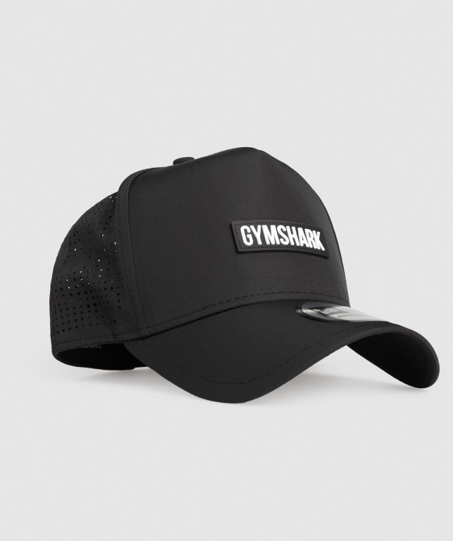 Black Gymshark New Era E-Frame Trucker Men's Headwear | US-02KBZTV