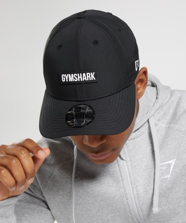 Black Gymshark New Era GS 9Forty Snapback Women's Headwear | US-53GDRZC