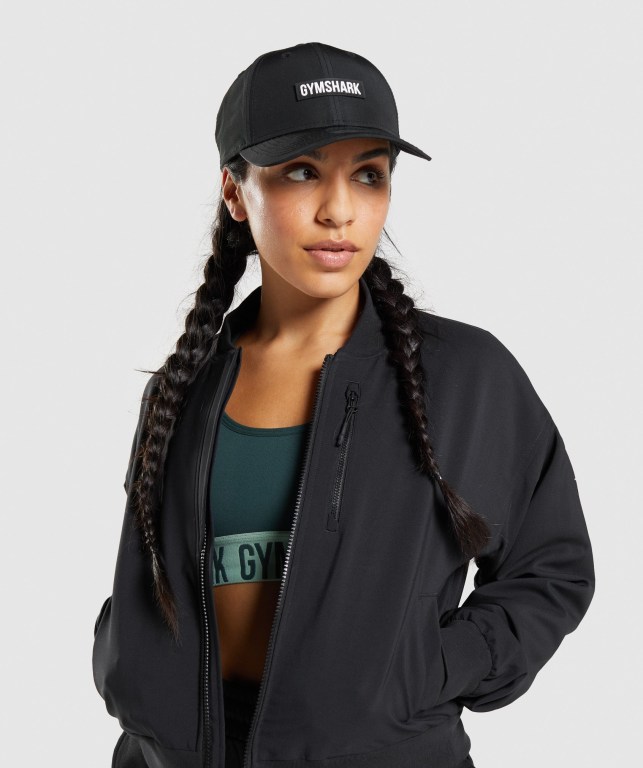 Black Gymshark New Era GS 9Forty Snapback Women\'s Headwear | US-53GDRZC