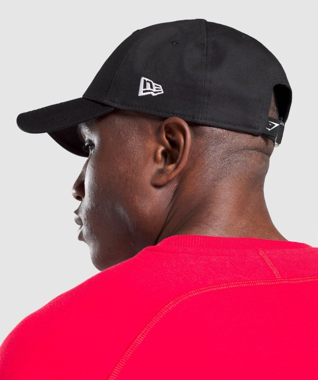 Black Gymshark New Era Legacy 9Forty Men's Headwear | US-58TMYDH