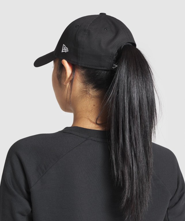 Black Gymshark New Era Legacy 9Forty Men's Headwear | US-58TMYDH