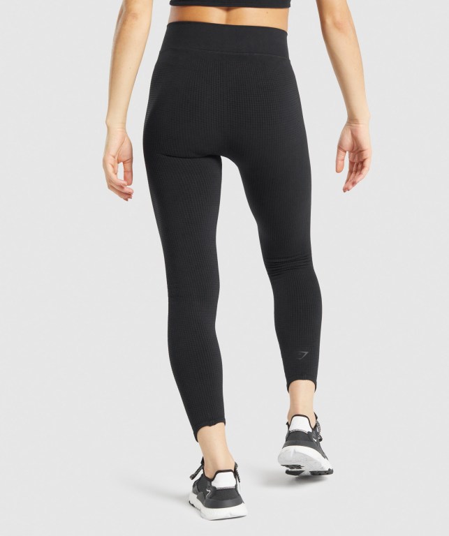 Black Gymshark Pause Seamless High Waisted Women's Leggings | US-12SXMLA