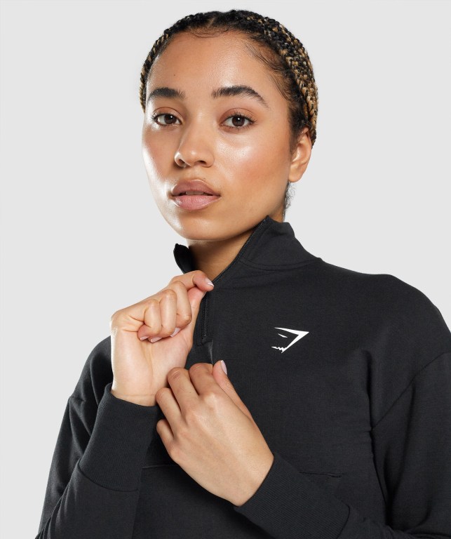 Black Gymshark Pippa Training Women's Hoodies | US-39DGKXV