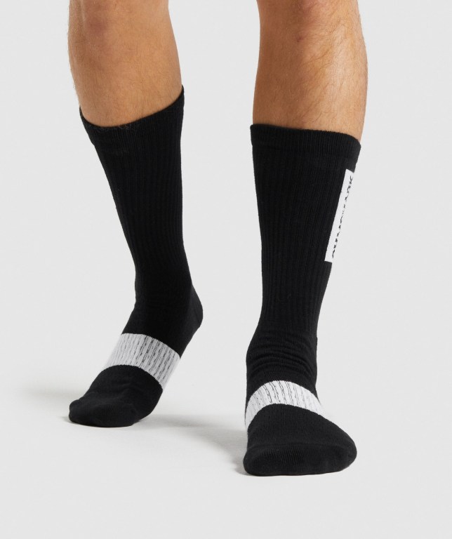 Black Gymshark Premium (1pk) Women's Socks | US-58ODGIP