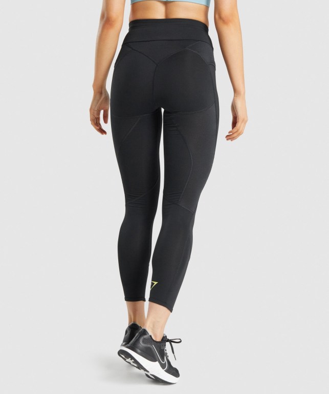 Black Gymshark Pulse High Waisted Women's Leggings | US-64OFLEB