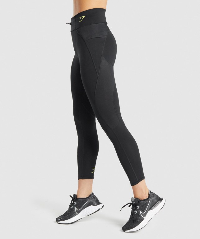 Black Gymshark Pulse High Waisted Women's Leggings | US-64OFLEB