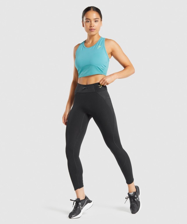 Black Gymshark Pulse High Waisted Women's Leggings | US-64OFLEB