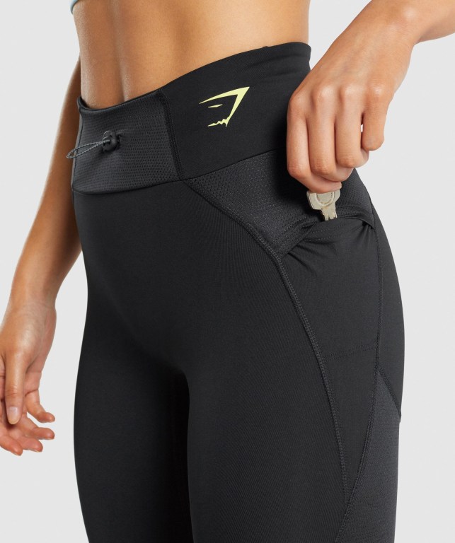 Black Gymshark Pulse High Waisted Women's Leggings | US-64OFLEB