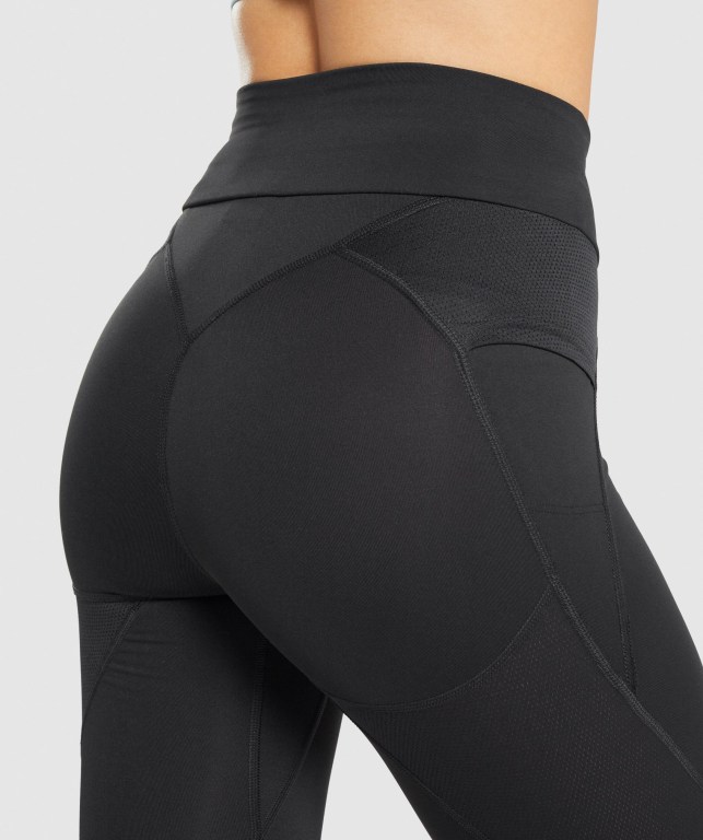 Black Gymshark Pulse High Waisted Women's Leggings | US-64OFLEB