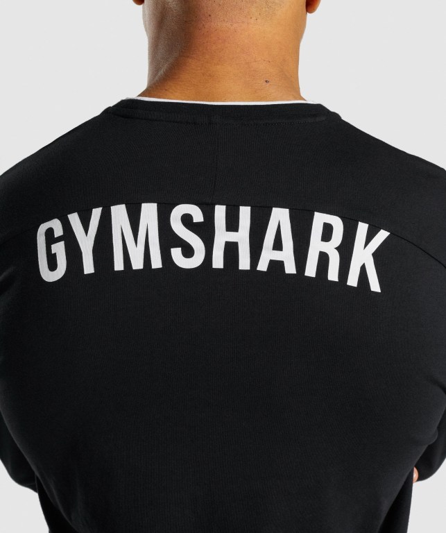 Black Gymshark Recess Men's T Shirts | US-78PKTEX