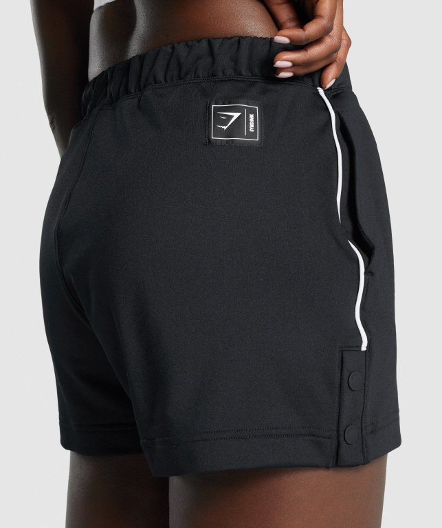 Black Gymshark Recess Women's Shorts | US-52OHUTJ