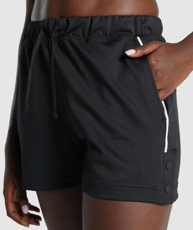 Black Gymshark Recess Women's Shorts | US-52OHUTJ