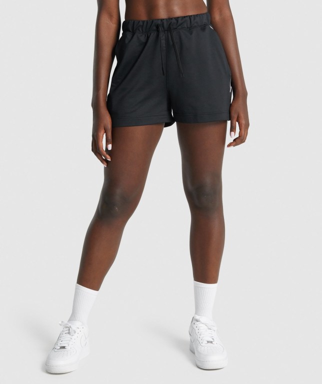 Black Gymshark Recess Women\'s Shorts | US-52OHUTJ