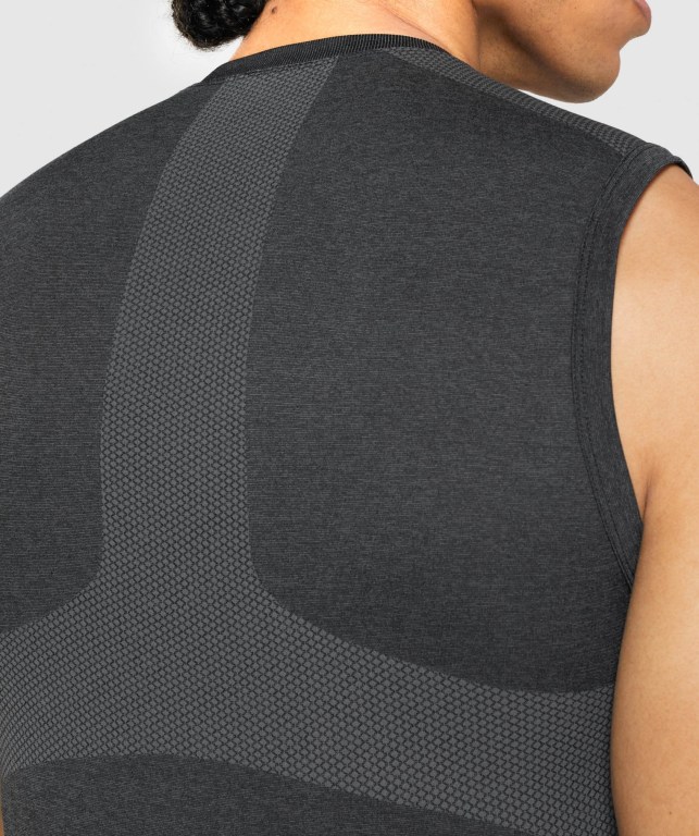 Black Gymshark Regulate Training Men's Tank Tops | US-17RVKET