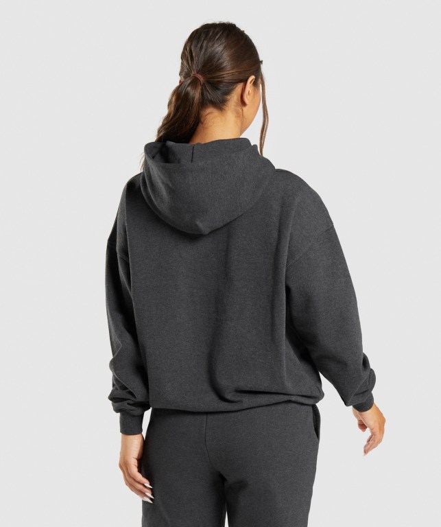 Black Gymshark Rest Day Sweats Women's Hoodies | US-86QIPHF