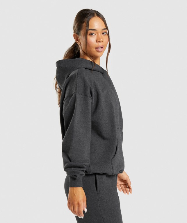 Black Gymshark Rest Day Sweats Women's Hoodies | US-86QIPHF