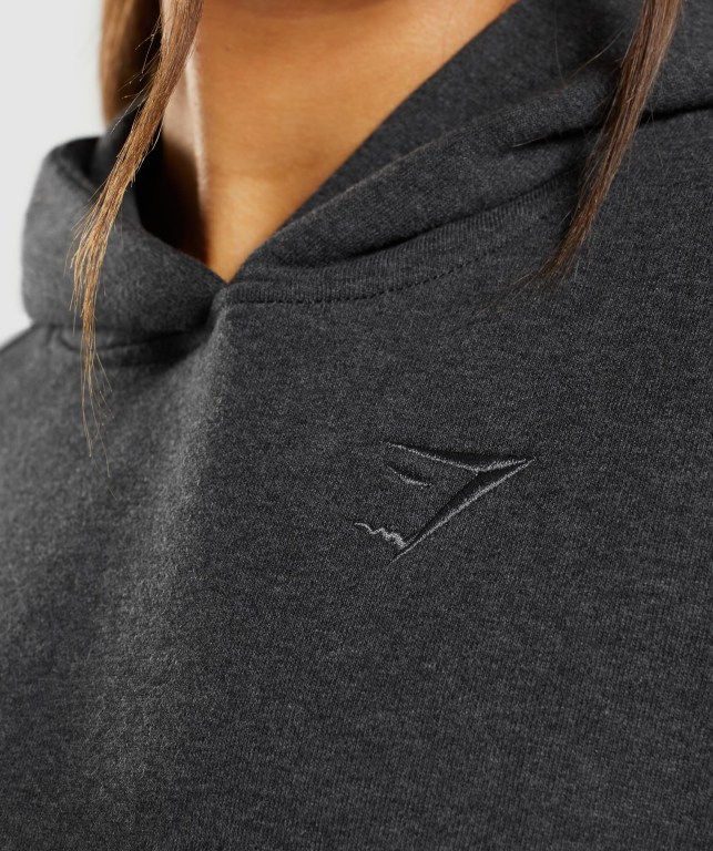 Black Gymshark Rest Day Sweats Women's Hoodies | US-86QIPHF