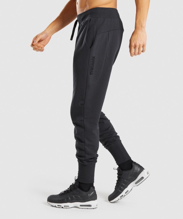 Black Gymshark Restore Men's Joggers | US-97DFBIJ