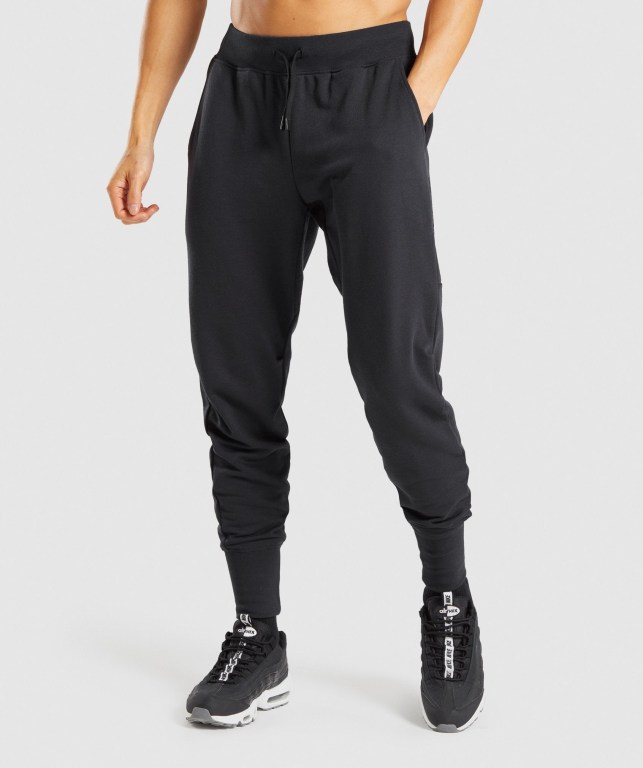 Black Gymshark Restore Men\'s Joggers | US-97DFBIJ