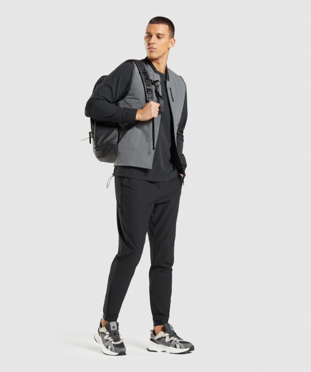 Black Gymshark Retake Crew Men's Hoodies | US-50UGZST