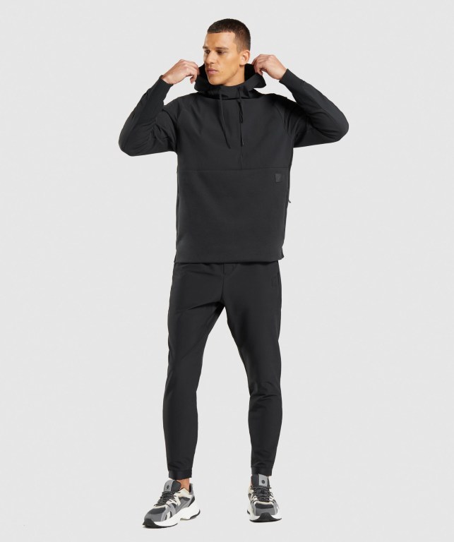 Black Gymshark Retake Men's Hoodies | US-15UCEIG