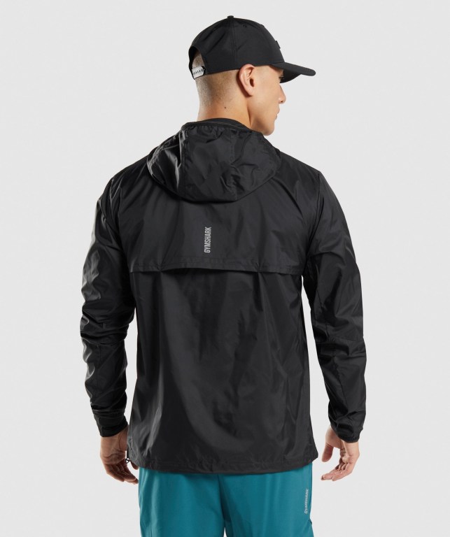 Black Gymshark Speed Men's Jackets | US-65FHCBD